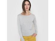 R Essentiel Womens Ribbed Jumper Sweater Grey Size Us 16 18 Fr 46 48