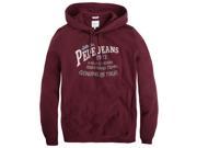 Pepe Jeans Mens Hoodie With Front Print Red Size Xl