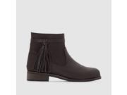 Abcd r Girls Tassel Trim Ankle Boots Black Size 26