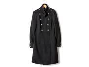 R Essentiel Womens Military Wool Coat With Stand Up Collar Black Us 10 Fr 40