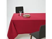 La Redoute Plain Polyester Tablecloth Red Size Oblong 150 X 300 Cm