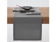 La Redoute Plain Polyester Table Runner Grey Size 45 X 150 Cm