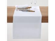 La Redoute Plain Polyester Table Runner White Size 45 X 150 Cm