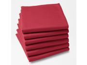 La Redoute Pack Of 6 Plain Polyester Napkins Red Size 45 X 45 Cm