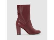 La Redoute Womens Leather Boots Red Size 36