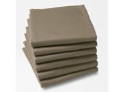 La Redoute Pack Of 6 Plain Polyester Napkins Brown Size 45 X 45 Cm