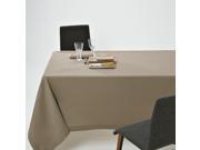 La Redoute Plain Polyester Tablecloth Brown Size Oblong 150 X 200 Cm