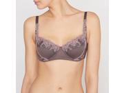 Louise Marnay Womens Embroidered Minimiser Bra Grey Size Us 36Dd Fr 95E