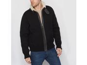 Schott Mens Bomber Jacket With Fur Lined Collar Black Size M