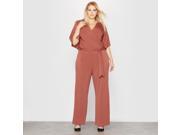 Castaluna Womens Softly Draping Jumpsuit Brown Size Us 22 Fr 52