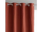 La Redoute Private Pre Washed Linen Blackout Eyelet Curtain Orange 140 X 260 Cm