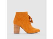 R Edition Womens Heeled Ankle Boots With Tassel Detail Yellow Size 35