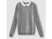 R Edition Womens Peter Pan Collar Jumper Sweater Grey Size Us 20 22 Fr 50 52