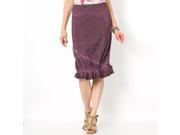 Womens Stylish Skirt With Ruffled Hem And Side Zip Fastening