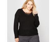 Castaluna Womens 2 In 1 V Neck Jumper Sweater Black Size Us 20 22 Fr 50 52