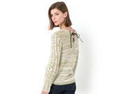 Womens Fancy Knit Sweater With Back Lacing Detail