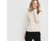 R Edition Womens Cable Knit Jumper Sweater Beige Size Us 12 14 Fr 42 44