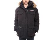 Geographical Norway Mens Baileys Men Zipped Hooded Parka Black Size L