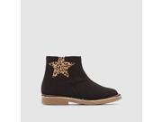 Abcd r Girls Elasticated Star Ankle Boots Black Size 39