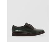 R Edition Womens Glace Brogues With Pointed Toe Green Size 38