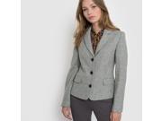 R Essentiel Womens Shetland Wool Jacket Grey Size Us 12 Fr 42