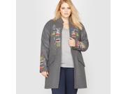 Castaluna Womens Embroidered Coat Grey Size Us 20 Fr 50