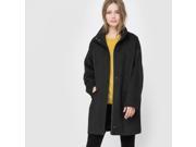 R Essentiel Womens 50% Wool Loose Fit Coat Black Size Us 12 Fr 42
