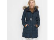 Atelier R Womens Long Hooded Padded Down Coat Blue Size Us 10 Fr 40