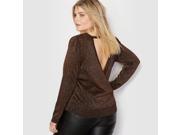 Womens Shiny Knit Jumper Sweater With Wrapover Back
