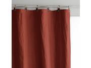 Private Lined Pre Washed Linen Curtain With Leather Tabs