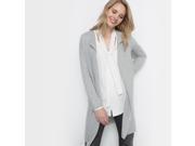 R Studio Womens Long Cashmere Cardigan Grey Size Us 16 18 Fr 46 48