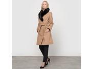 Atelier R Womens Tie Fastening Coat With Shawl Collar Beige Size Us 20 Fr 50