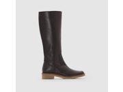 La Redoute Womens Crepe Sole Leather Boots Black Size 36