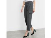 R Studio Womens Flannel Combat Trousers Grey Size Us 14 Fr 44
