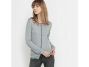 R Essentiel Womens Wool Mix Crew Neck Cardigan Grey Size Us 12 14 Fr 42 44