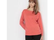 Womens Loose Fit Cotton Cashmere Boat Neck Jumper Sweater