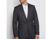 R Essentiel Mens Flannel Suit Jacket Grey Size Us 12