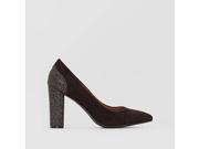 La Redoute Womens Sequin Heel Court Shoes Black Size 36