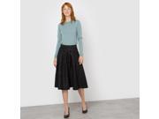 La Redoute Womens Jacquard Midi Skirt Black Size Us 6 Fr 36