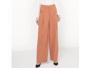 R Edition Womens Extra Wide Leg Trousers Brown Size Us 10 Fr 40