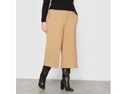 Castaluna Womens Wide Leg Cropped Trousers Brown Size Us 12 Fr 42