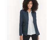 R Studio Womens Mandarin Collar Jacket Blue Size Us 12 Fr 42