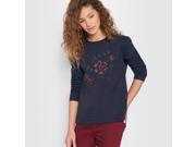 Girls A Line Sweatshirt With Embroidered Flowers 10 16 Years