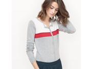 R Essentiel Womens Wool Mix Striped Cardigan Grey Size Us 20 22 Fr 50 52
