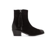 Esprit Womens Bake Tossel Leather Ankle Boots Black Size 38