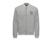 Jack Jones Mens Zip Up Sweatshirt Grey Size L
