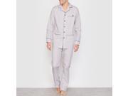 R Essentiel Mens Long Sleeve Cotton Pyjamas White Size 3Xl