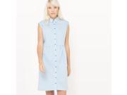 R Edition Womens Sleeveless Shirt Dress Blue Size Us 4 Fr 34