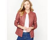 La Redoute Womens Faux Leather Bomber Jacket Red Size Us 8 Fr 38