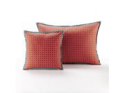 La Redoute Interieurs Nilar Cotton Percale Pillowcase Red Oblong 50 X 70Cm